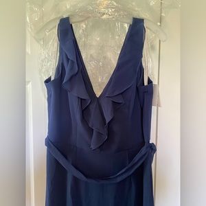 David’s bridal bridesmaid dress. NWT. Size 10. Navy (Marine)